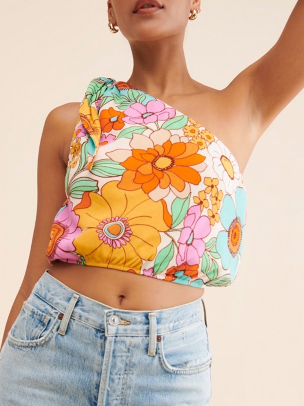 Show Me Your Mumu Heyday Floral Shoulder Tie Top
